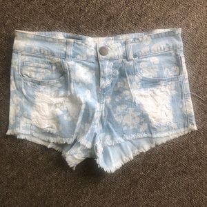 Pattern jean shorts from forever 21